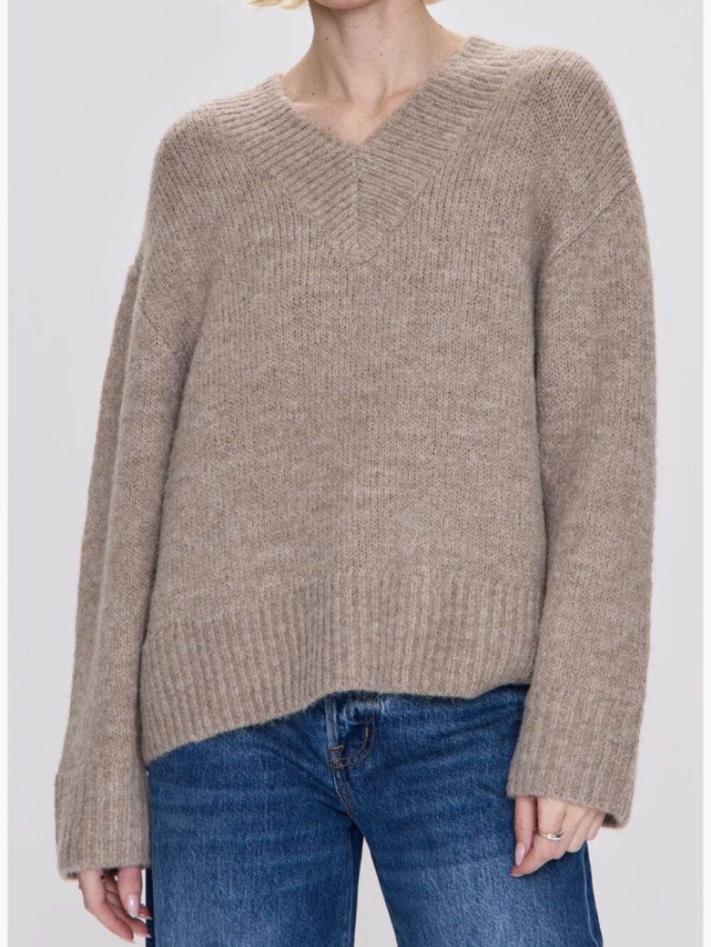 Pistola Talia V-Neck Taupe Sweater Taupe, S